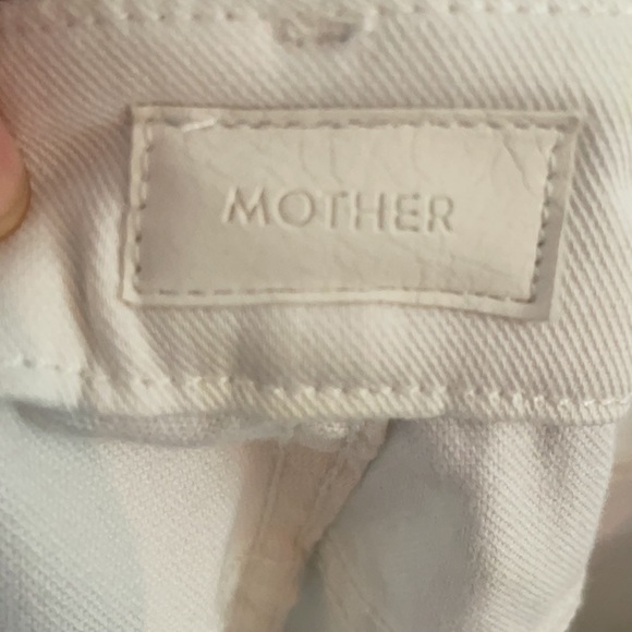 MOTHER JEANS white with navy tuxedo stripes THE LOOKER Ankle sz 26 EUC - Picture 3 of 9